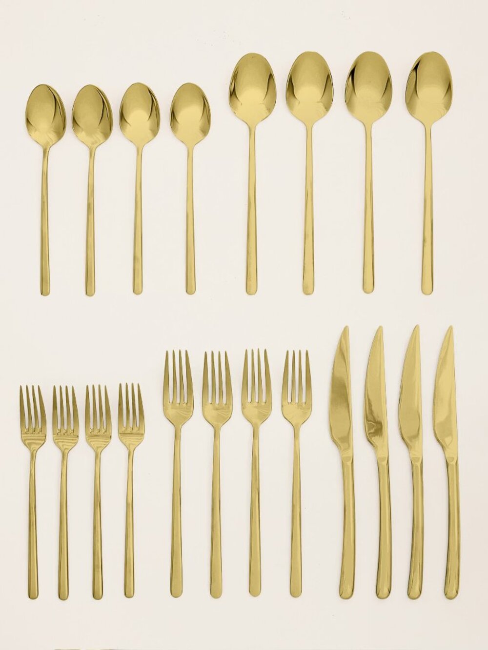 Italic Emilia Mirror 20-Piece Flatware Set - Gold